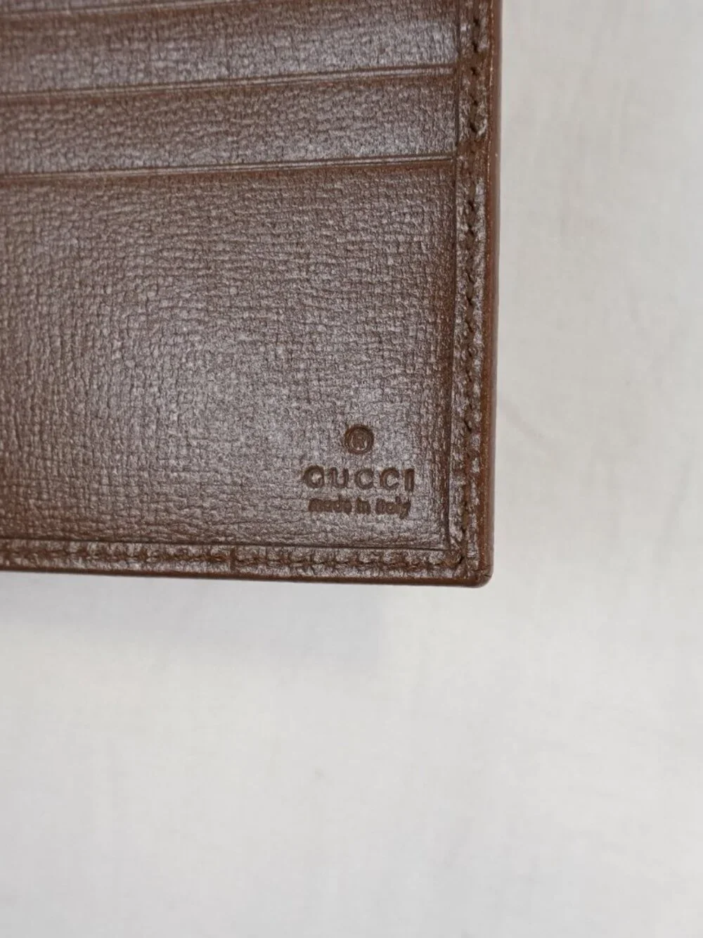 Gucci GG Supreme Logo Bifold Wallet In Beige & Brown Coated Canvas With Dust Bag - Picture 9 of 13